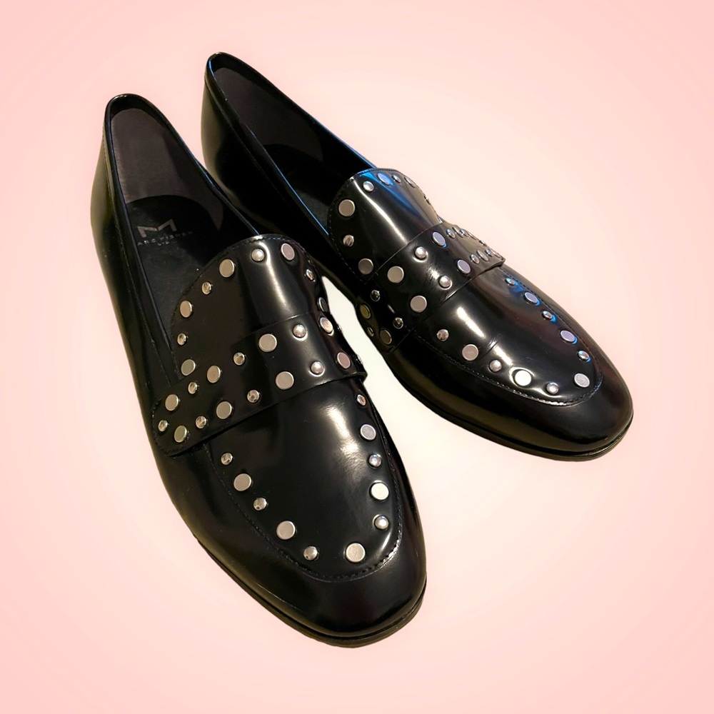 Marc Fisher Zimma Studded Loafer Shoes Women's Size 9.5